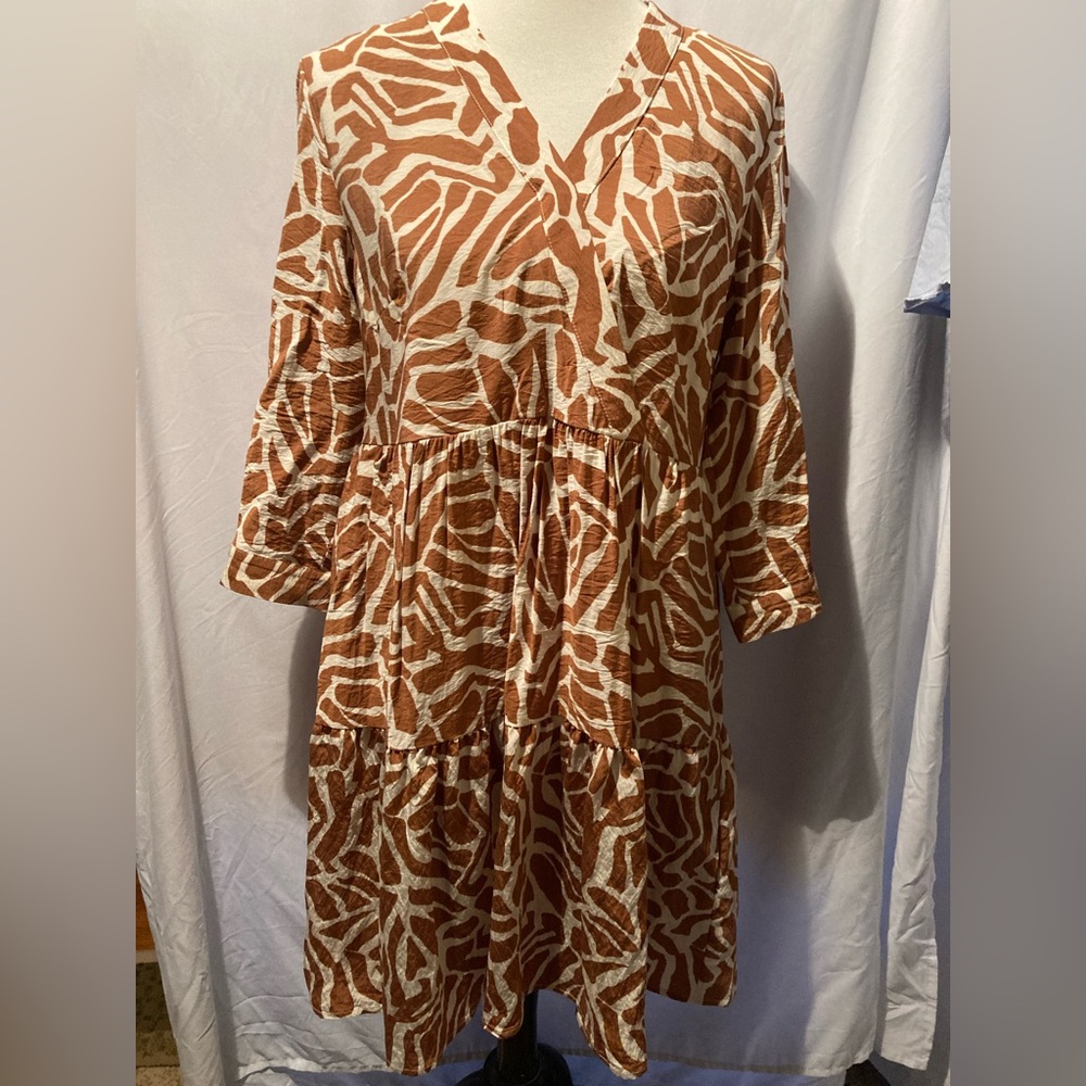 Rachel Zoe Zebra Print Long Sleeve Dress